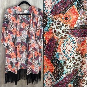 LuLaRoe Monroe Kimono size L